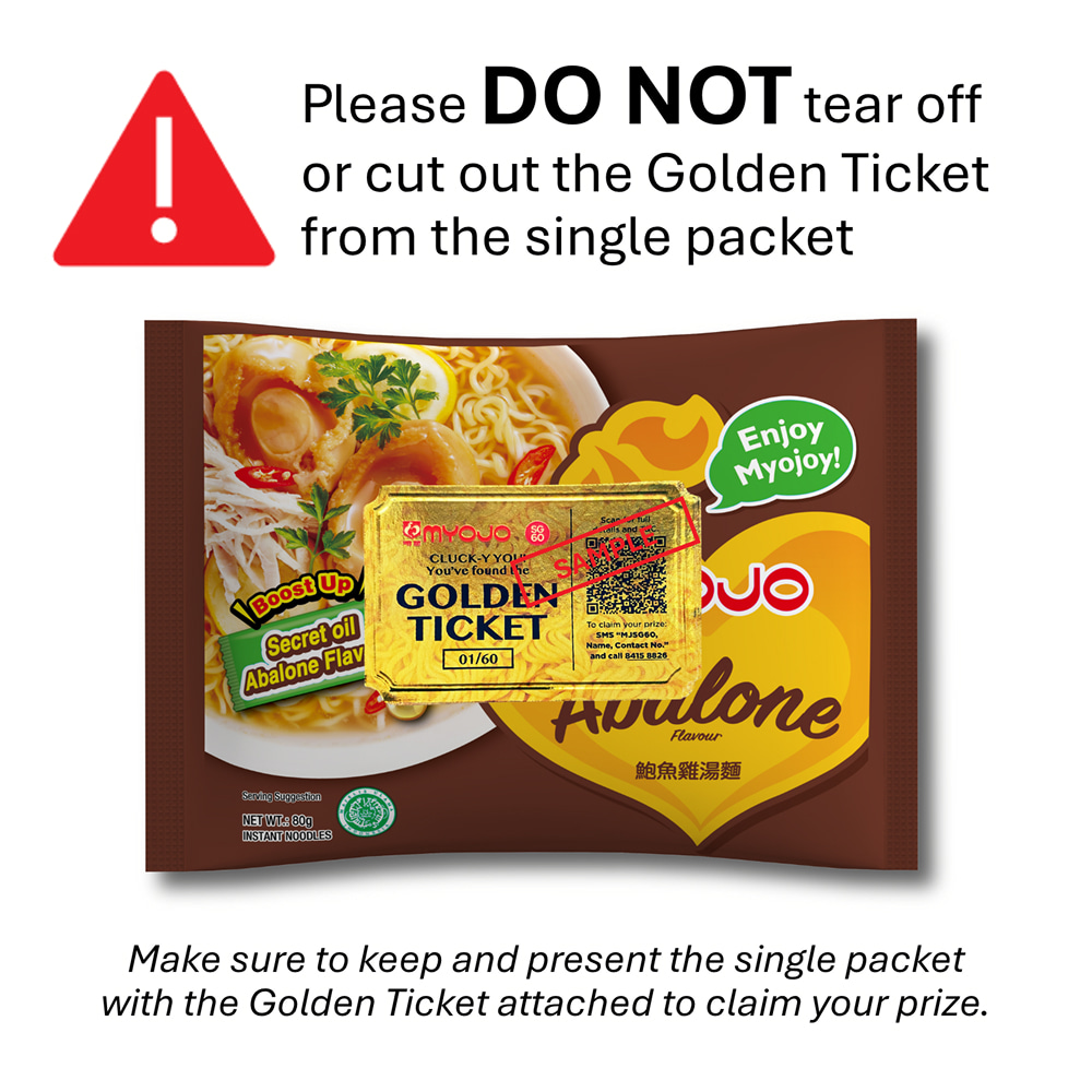 Please DO NOT tear off or cut out the Golden Ticket from the single packet